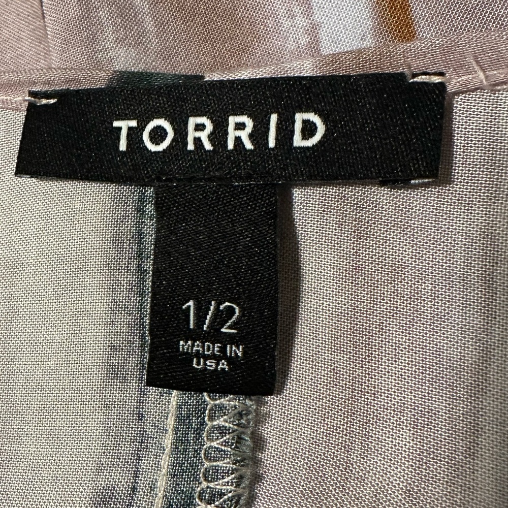 Torrid Size 1/2 1x 2x Multi Stripe Challis Hi-Lo … - image 8